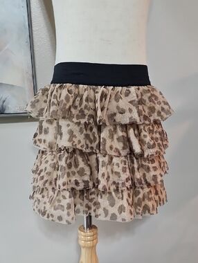 3 for $10 🐆 The Children's Place Cheetah Print Tiered Tulle Tutu Skirt 7/8